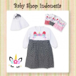 large gamis unicorn hitam